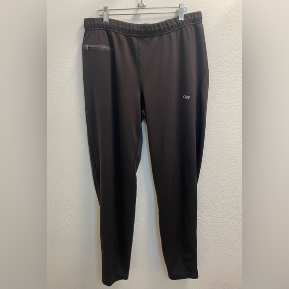 Outdoor Research Mens Pull On Sweatpants Large Black Elastic Waist Pocket Hiking - Picture 1 of 5